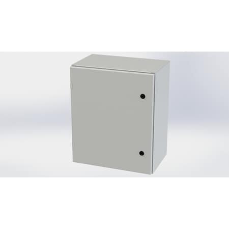 Saginaw Control & Engineering 1/4 Turn Latch Electrical Enclosures, 24 in H, 12 in D, 20 in W, NEMA 3R, 4, 12, 13, Carbon Steel SCE-24EL2012LPLG